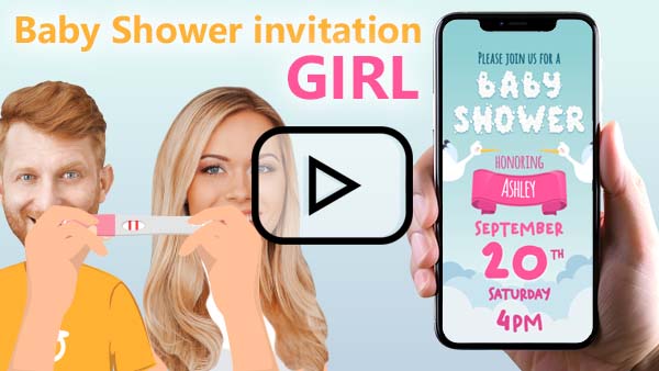 Baby Shower invitation girl