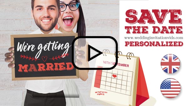 Digital Save the Date Personalized Love blackboard