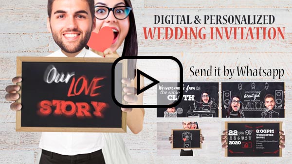 Invitación de boda personalizada