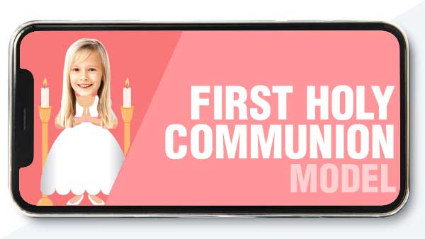 Digital First Communion Invitation